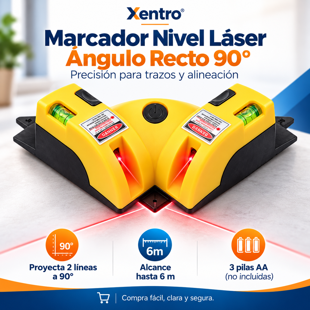 Marcador Nivel Láser Ángulo Recto 90°